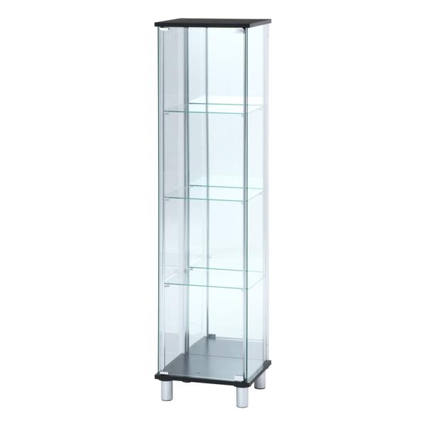 ガラスコレクションケース４段 脚付 背面ミラー 不二貿易 コレクションケース 4段 脚付 ショーケース 背面ミラー