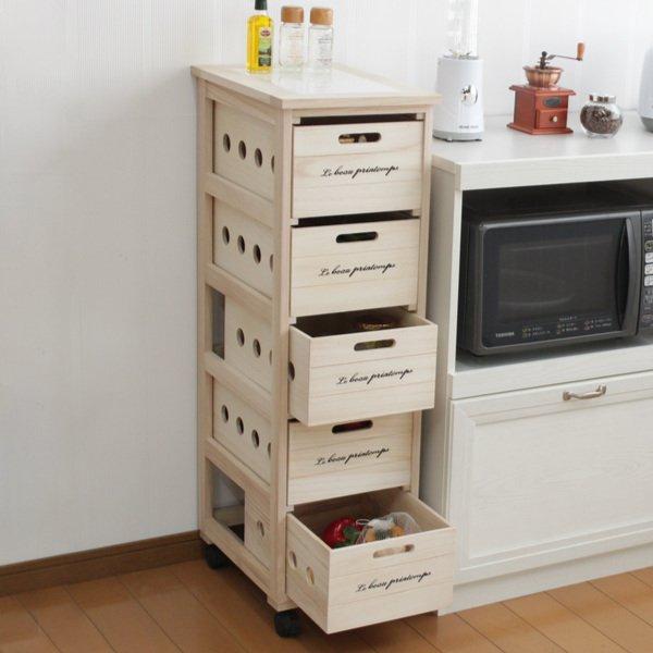 サイズ/約幅30×奥行40×高さ98cm重量/約6kg内容量/1台材質/本体：天然木桐、タイル生産国/中国製組立状態/完成品●桐製なので通気性がよく、保存食品や根野菜の保管にぴったりです。●キッチンの他にもリビングやランドリーでも活躍します...