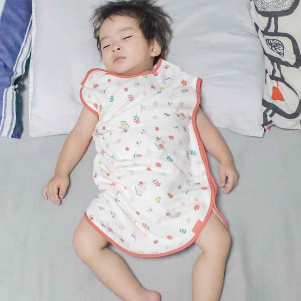 サイズ/身幅：約40cm着丈：約60cm内容量/1枚材質/綿100％（表地：ガーゼ1重、裏地：パイル）生産国/日本製洗濯/洗濯機使用可能乾燥機/使用不可●寝冷えからお子さまを守るスリーパー●着たままでも動きやすい●寝たままでも立ったままでも...