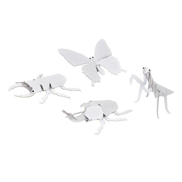 サイズ/完成サイズカブトムシ：約長さ18×幅12.5×高さ4.5cmクワガタ：約長さ17.5×幅11×高さ1.8cmカマキリ：約長さ18×幅11×高さ16cmチョウ：約長さ15×幅17×高さ3.5cmパッケージ：約長さ30.5×幅22.4×...