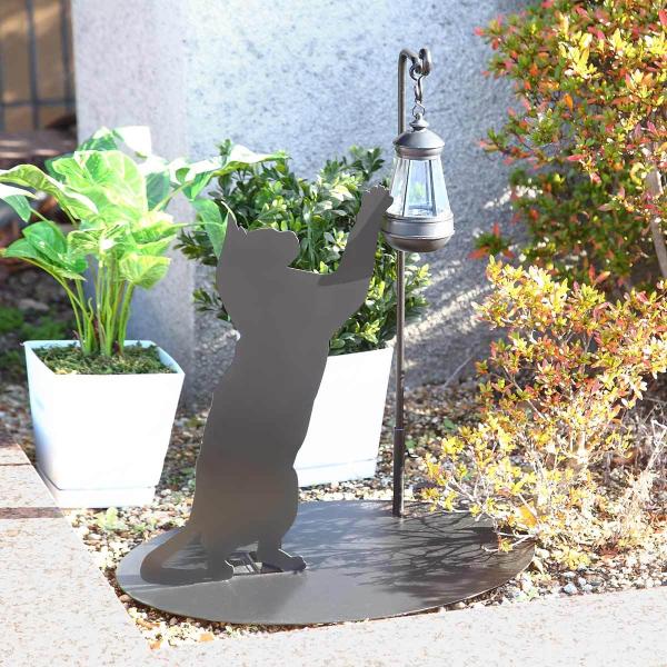 ソーラーライト シルエットソーラー キャット （ LED 猫 ねこ