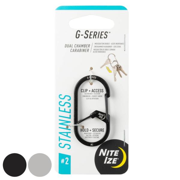 他サイト： カラビナ G型 カラビナー ＃2 幅2.6×高さ6cm （ ナイトアイズ NITEIZE G-SERIES Gシリーズ Gカラビナ フック キーフック ）の商品画像