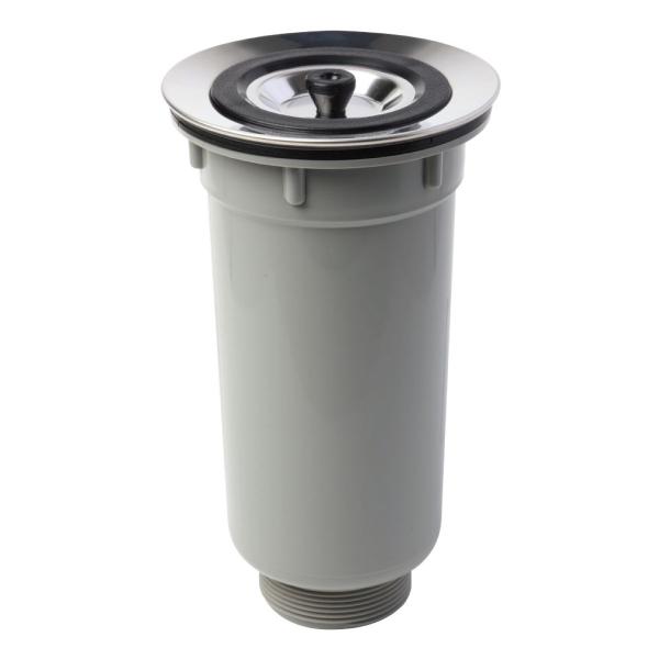 サイズ/約高さ20.6cm直径：約11.5cm重量/約299g内容量/1個（本体・すべり板・ゴムパッキン・止水フタ・菊割れゴム・ゴミカゴ）材質/本体：ポリプロピレン(口金：ステンレス)すべり板：ポリプロピレンゴムパッキン：NBR止水フタ：ス...