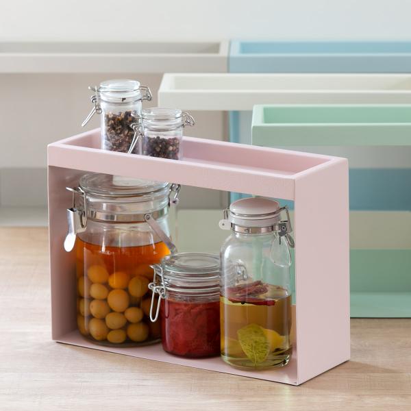 サイズ/約幅31×奥行11×高さ22.2cm重量/約1.06kg内容量/1個材質/本体：スチール（エポキシ樹脂粉体塗装）保護クッション：EVA種類/ペールグリーン、ペールピンク、クリームホワイト、ペールブルー、グレージュ生産国/中国製●キッ...