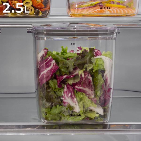 保存容器 2.5L Cielob 真空キャニスター スクエア （ セーロブ