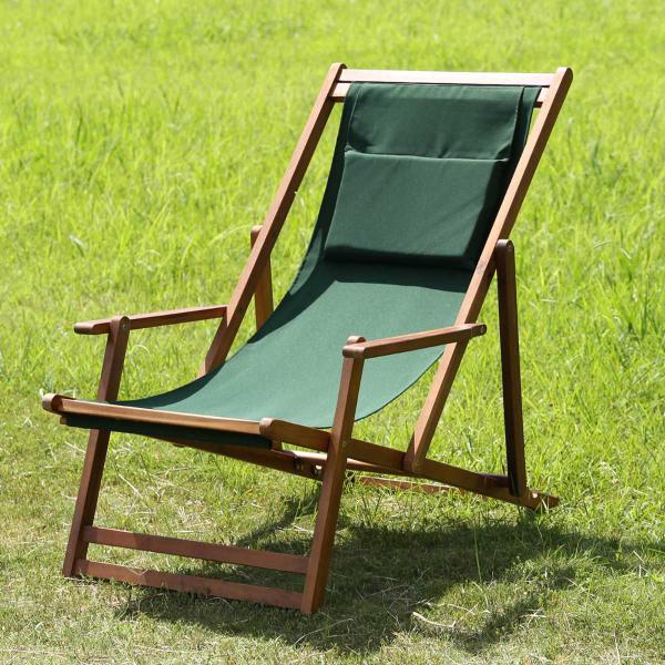 デッキチェア　木製×帆布　フジ貿易　［状態良好］❲引取り限定❳ 不二貿易 ガーデンチェア デッキチェア 折りたたみ : お弁当