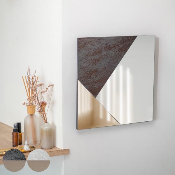 塩川光明堂 ミラー 壁掛け ウォールミラー イージス 45×45cm （ 鏡