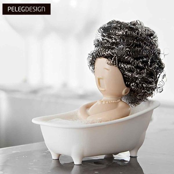スポンジラック PELEG DESIGN ディッシュスクラバーホルダー ソープオペラ （ ペレグデザイン 金属たわし入り スポンジホルダー スポンジ ホルダー ラック ）