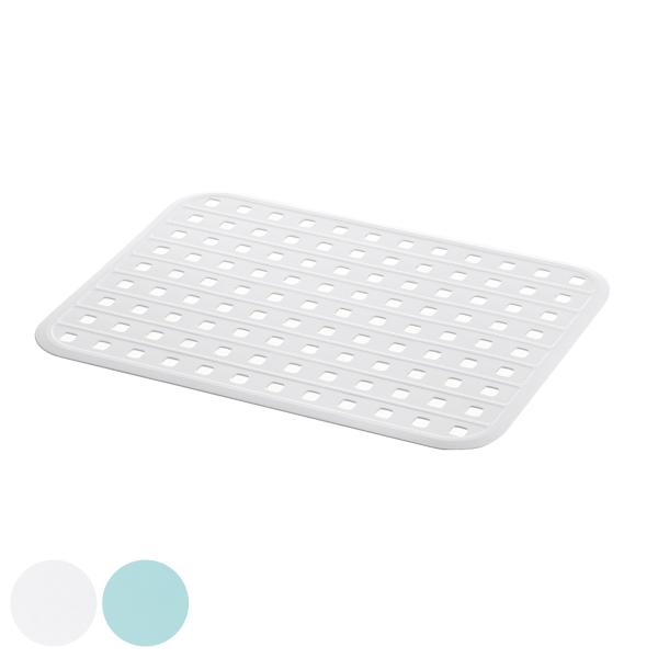 サイズ/約幅44.9×奥行33.3×高さ0.6cm内容量/1枚材質/ポリエチレン種類/ホワイト、ミントブルー生産国/日本製耐熱温度/70度●シンクの底に敷くことで食器やシンクを傷から守ります。●お手入れしやすい形状です。キズ防止 汚れ防止 ...