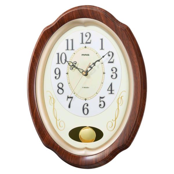 電波時計　 振り子時計　 壁掛け掛け電波時計  おしゃれ アナログ電波時計 colorfulbox_433767