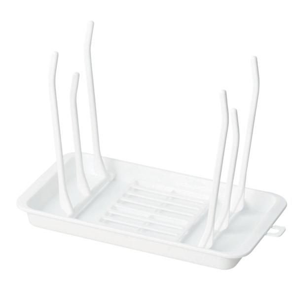 サイズ/約幅26×奥行13×高さ2cm使用時：約幅26×奥行13×高さ18cm内容量/1個材質/ポリプロピレン生産国/日本製耐熱温度/100度●哺乳瓶や牛乳パック、食品保存袋などを立てて乾かせる水切りスタンドです。●使わない時は折りたたんで...