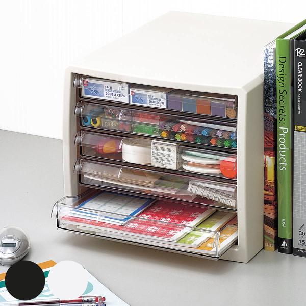 サイズ/約幅27.7×奥行33.6×高さ25.6cm重量/約1.5kg内容量/1個材質/本体：ポリプロピレン引出し：ポリスチレン種類/ブラック、ホワイト生産国/日本製組立状態/完成品●書類や小物類をスッキリ収納できるレターケースです。●透明...