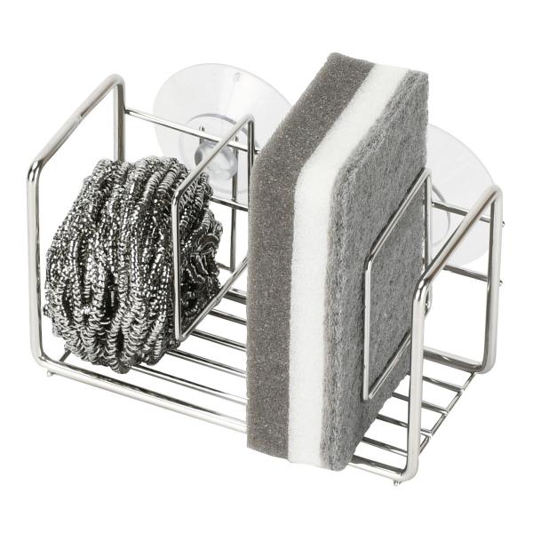 サイズ/約幅13.5×奥行7.5×高さ8cm※吸盤を含まず重量/約140g内容量/1個材質/本体：ステンレス鋼吸盤：塩化ビニル生産国/中国製●アットアクアシリーズの吸盤付きスポンジ・たわしラックです。●シンクの壁面に吸盤で簡単に取り付けられ...