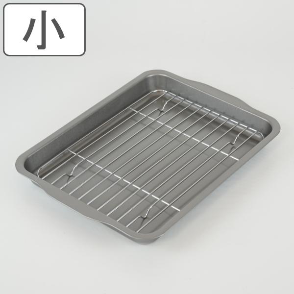 サイズ/バット：約幅30.5×奥行22.5×高さ3cm網：約幅18.5×奥行25×高さ1cm重量/約350g内容量/1個付属品：網材質/本体：鉄(ふっ素樹脂加工)アミ：鉄(クロムメッキ)生産国/中国製●網付きで、天ぷらや揚げ物の油切りに最適...