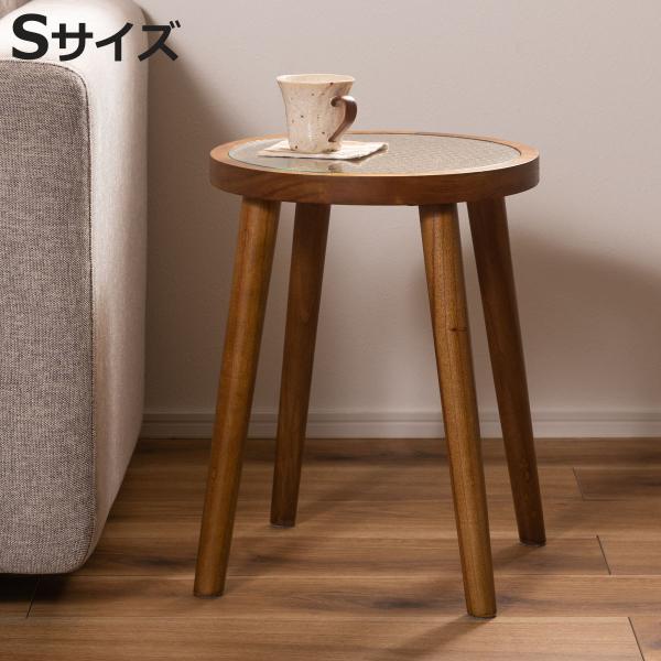 東谷 サイドテーブル Sサイズ 高さ45cm ラウンドガラステーブル