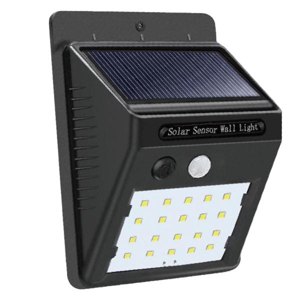 ソーラーライト 20LED ソーラー センサーライト 明暗センサー 人感センサー 150ルーメン （ 防犯ライト ライト 20灯 LED 防犯 屋外 防災 防犯グッズ ）