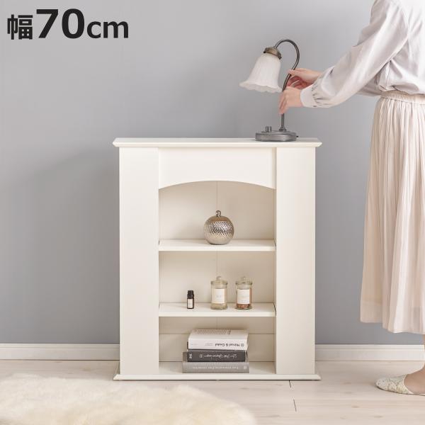 サイズ/約幅70×奥行21.5×高さ80cm内容量/1台材質/プリント紙化粧パーティクルボード生産国/マレーシア製耐荷重/隠し収納棚板：2.5kg引き出し1段あたり耐荷重/10kg組立状態/お客様組立品●置くだけでセンスアップする魔法のアイ...