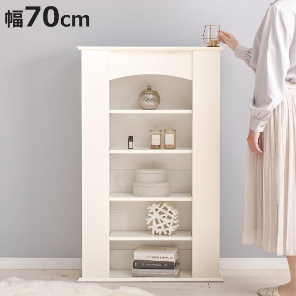 サイズ/約幅70×奥行21.5×高さ112cm内容量/1台材質/プリント紙化粧パーティクルボード生産国/マレーシア製耐荷重/隠し収納棚板：2.5kg引き出し1段あたり耐荷重/10kg組立状態/お客様組立品●置くだけでセンスアップする魔法のア...