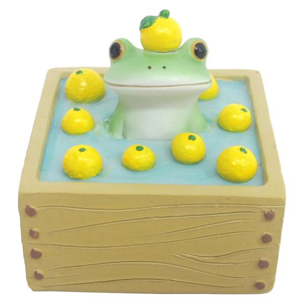他サイト： コポー ゆず湯であったか カエル 置物 （ Copeau 置き物 コポタロウ かえる 蛙 グッズ マスコット ミニチュア 雑貨 オーナメント インテリア 玄関 ）の商品画像