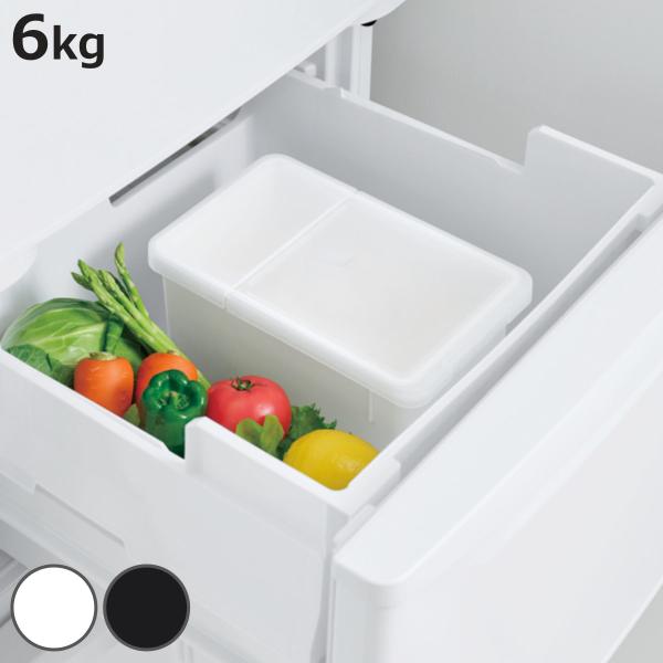 サイズ/約幅18.8×奥行29.6×高さ19.3cmフタを開けた時の高さ：38.5cm計量カップ（持ち手を含まない）：約幅5.6×奥行5.6×高さ7cm容量/6kg米収納量6kg内容量/1個付属品：計量カップ材質/本体・フタ・キャスター・止...