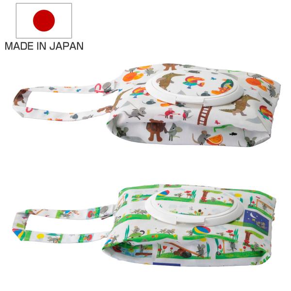 サイズ/約幅20×奥行12×高さ2.5cm内容量/1個付属品：取り出し口パーツ大・小材質/本体：綿100％裏：塩化ビニールコーティングフタ部分：ポリプロピレン種類/オールスター、レッツプレイ生産国/日本製●詰め替え用シートが乾きにくく、片手...