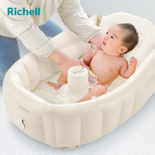 サイズ/約幅69×奥行47×高さ28cm重量/約680g容量/満水容量：21L内容量/1個材質/塩化ビニル樹脂(食品衛生法対応可塑剤使用)空気弁：合成ゴム内部空気弁：ポリウレタン生産国/中国製耐熱温度/50度対象年齢/新生児〜6カ月頃●空気...