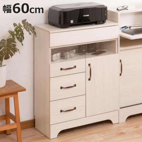 サイズ/約幅60×奥行29.5×高さ80.5cm重量/約22kg内容量/1台付属品：可動棚1枚、コード巻き金具2個材質/強化プリント紙化粧繊維板、強化ガラス生産国/中国製天板耐荷重/10kg棚板1枚あたり耐荷重/3kg組立状態/お客様組立品...