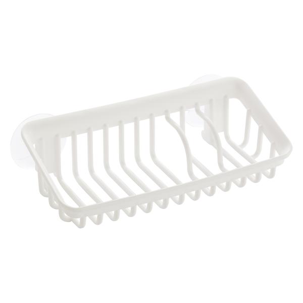 サイズ/約幅22×奥行11.7×高さ6cm重量/約83g内容量/1個材質/本体：PP、吸盤：PVC生産国/日本製●吸盤でシンクに取り付けて使用するスポンジラックです。●汚れが付きにくく汚れてもすぐ落とせる「防汚加工」を施しています。●雑菌の...