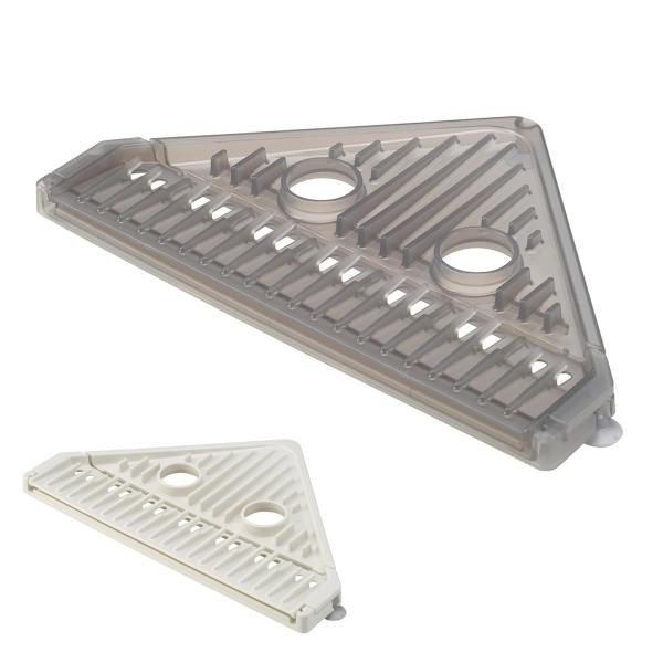 サイズ/約幅31.4×奥行19.6×高さ2.2cm内容量/1個材質/ポリプロピレン種類/グレー、ホワイト生産国/日本製●ゴム手袋やフキンなどの水切り・乾燥に使える水切りトレーです。●シンクのコーナースペースに載せるだけで簡単に設置できます。...