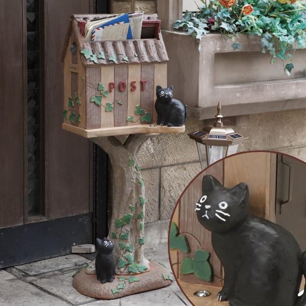 郵便ポスト スタンドタイプ 猫 バーレル （ ポスト 郵便受け メール