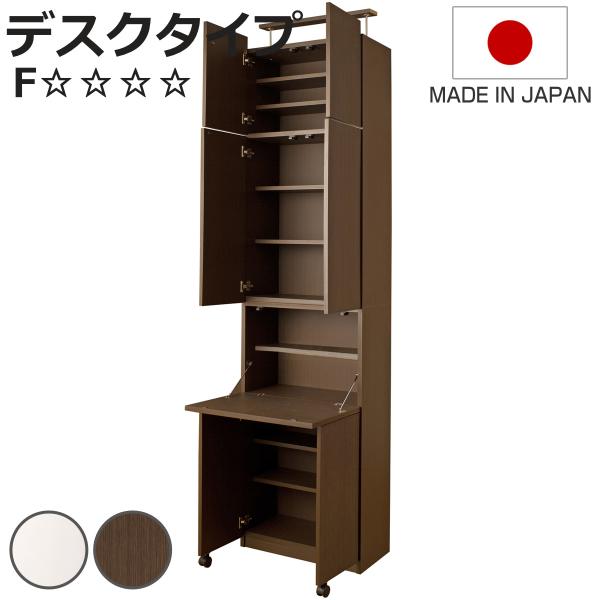 壁面収納 キャビネット デスクタイプ 天井突っ張り 幅60cm 壁面家具 つっぱり 転倒防止 耐震 ハイグロス 大量収納 シンプル my0031 お弁当グッズのカラフルボックス 通販 Yahoo ショッピング