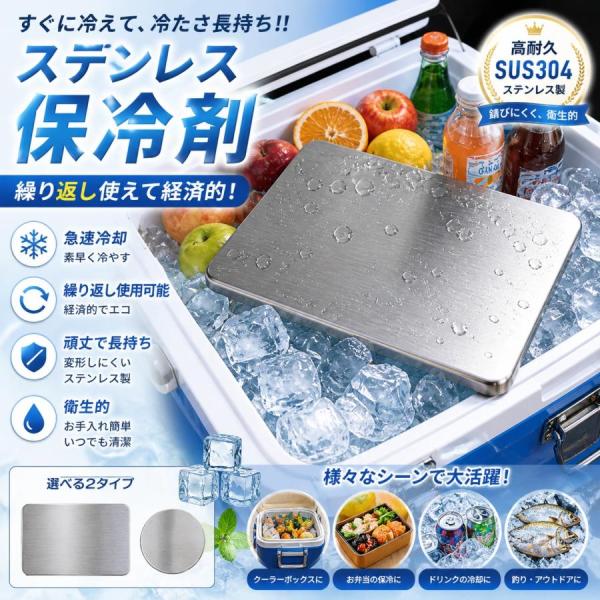 保冷剤 ステンレス製 驚異の保冷力 304ステンレス製 冷蔵冷凍対応 弁当保冷アウトドア キャンプ 防災グッズ 持ち運び便利 ステンレス製アイス保冷剤 コンパクト