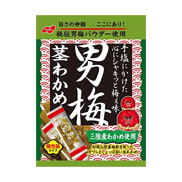 ノーベル製菓 男梅茎わかめ 25g×6個