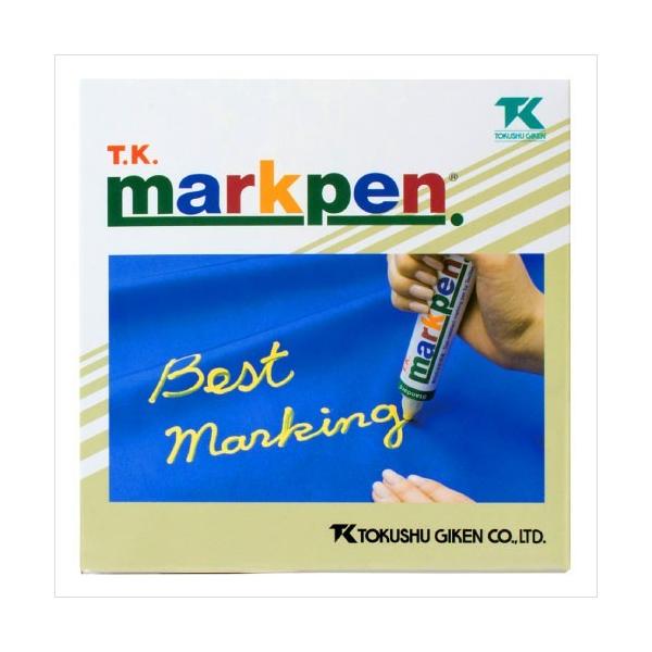 T.K.マークペン 細字S（色：黄色）10本/箱 マーキングペン 繊維用 織物