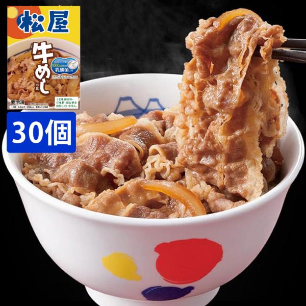 松屋 乳酸菌入り牛めしの具 30個セット 冷凍 牛丼 牛丼の具 簡単 保存食 買い置き 食材