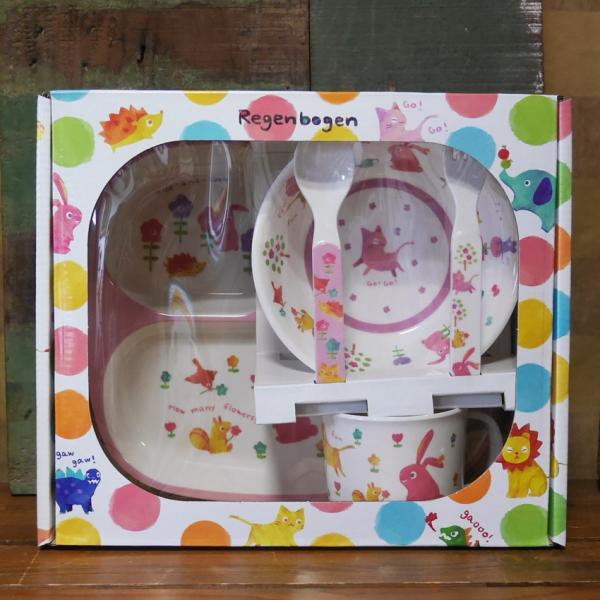 DECOLE デコレ メラミンランチ5pcs ギフトセット Regenbogen おはな メラミン食器