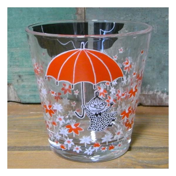 ムーミン ガラスタンブラー アンブレラ MOOMIN グラス コップ リトルミイ