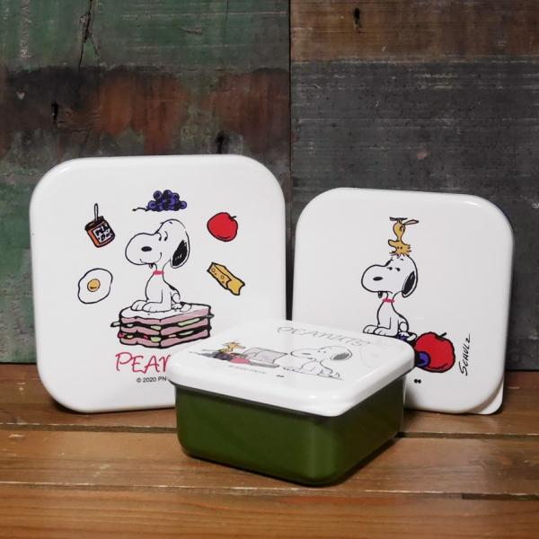 スヌーピー ランチボックス 3Pセット PEANUTS シールランチボックス
