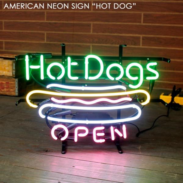 アメリカンネオンサイン HOT DOG (ホットドッグ )H370×W505mm アメリカンネオンサイン HOT DOG (ホットドッグ )H370×W505mm