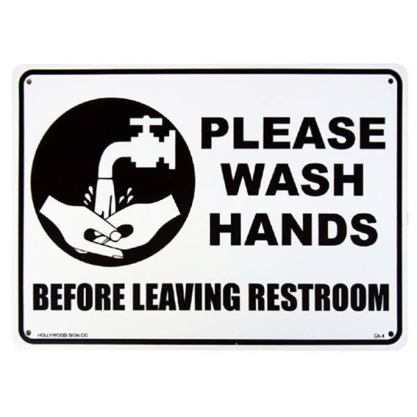 看板 プラスチック メッセージサインボード Please wash hands（手を洗いましょう） CA-4 手洗い 店舗 アメリ