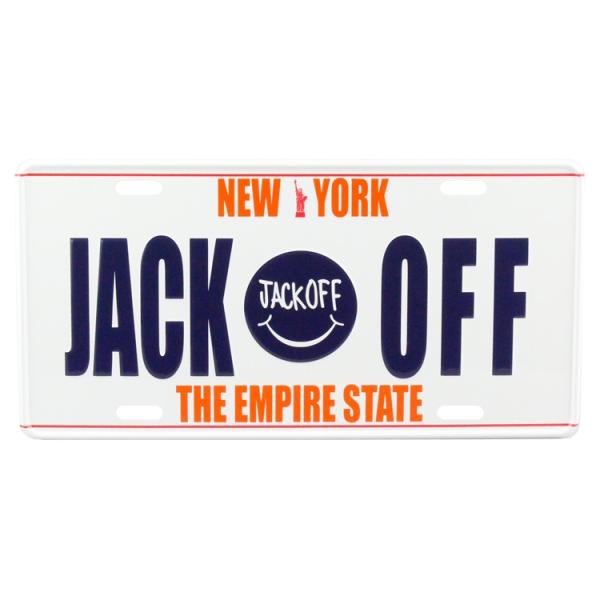 看板 インテリア スラングプレート 「JACK OFF」 アメリカのナンバー