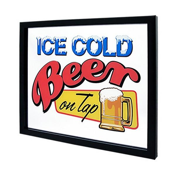 鏡 パブサインミラーミラー ICE COLD BEER #266662 サイズ：33×38.5cm