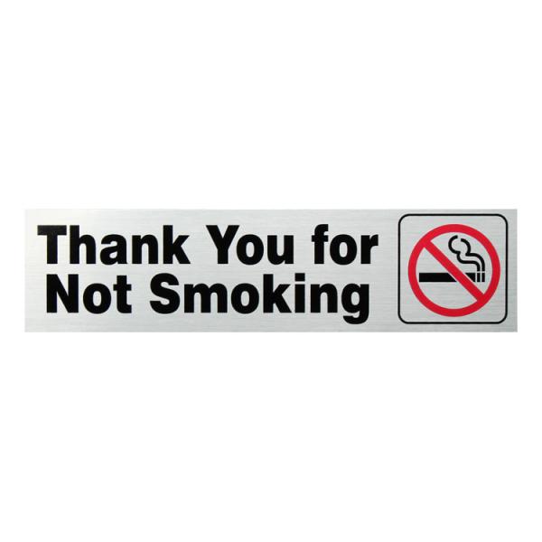 HILLMAN ヒルマン アルミサインステッカー Thank You for Not smoking 禁煙にご協力いただきありが