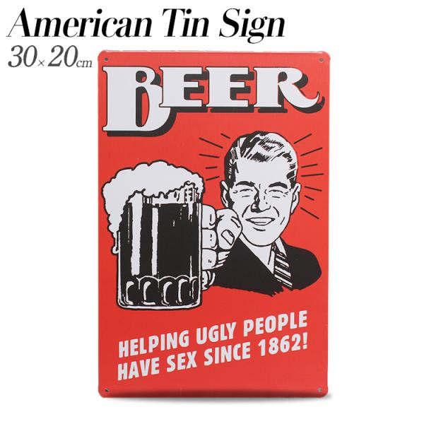 ティンプレート Beer H30×W20cm ブリキ製 インテリア 壁面装飾 オシャレ アメリカ雑貨 アメリカン雑貨