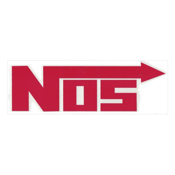 ステッカー カッティングステッカー「NOS」レッド 高さ5.5×幅18.5cm ビニル素材 デカール DIY 車 アメリカン雑貨