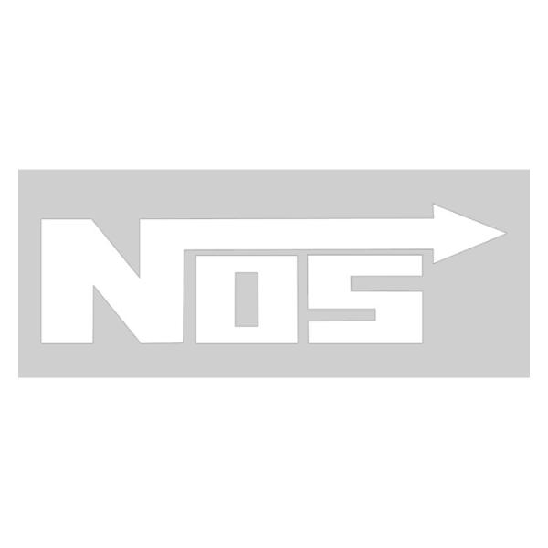 ステッカー カッティングステッカー「NOS」ホワイト 高さ5.5×幅18.5cm ビニル素材 デカール DIY 車 アメリカン雑貨