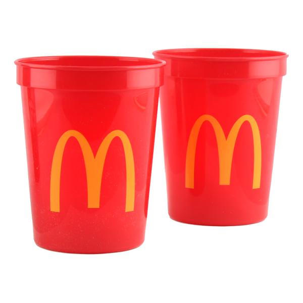 コップ McDonald's マクドナルド プラスチックカップ レッド 2個セット