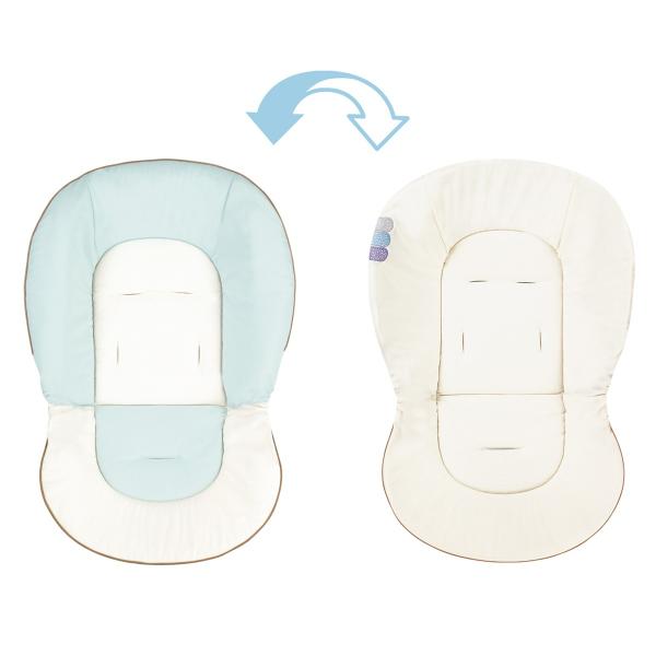 他サイト： combi コンビ ベビーラック 着せ替えリバーシブルクッション / マカロンブルー（BL）の商品画像