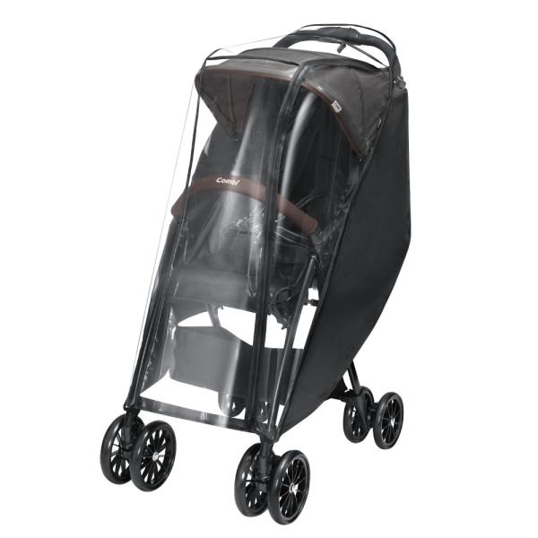 他サイト： combi コンビ ベビーカー マルチフィットレインカバー背面用 / ブラック（BK）の商品画像