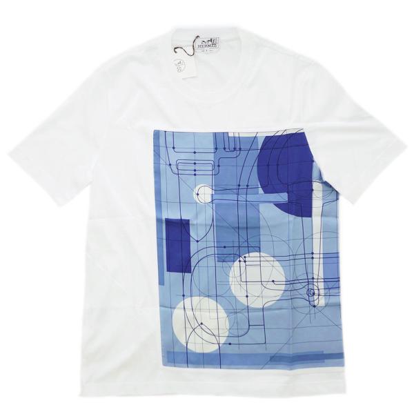 未使用 HERMES エルメス 半袖 Tシャツ シルク 箱付き メンズ Mサイズ